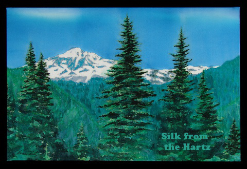 Glacier Peak silk mountain painting